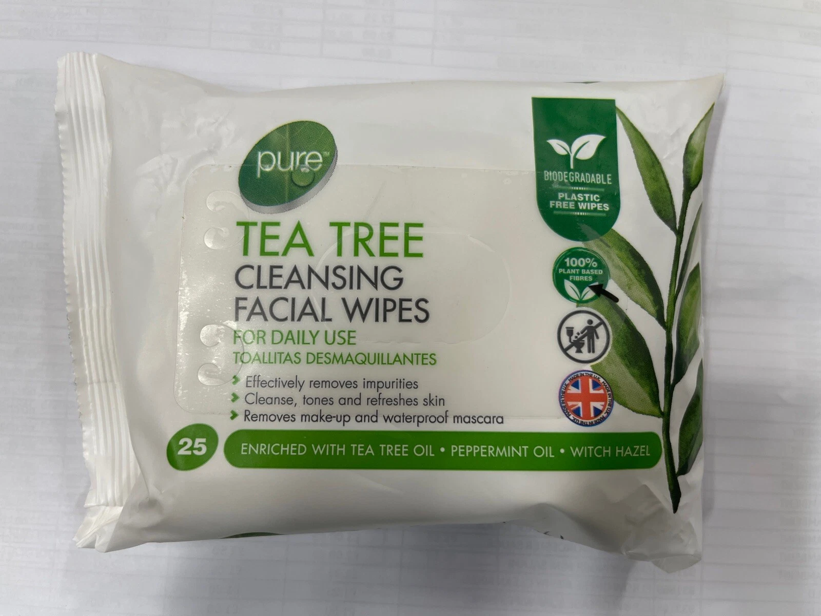 Tea Tree Pure Facial Cleansing Wipes