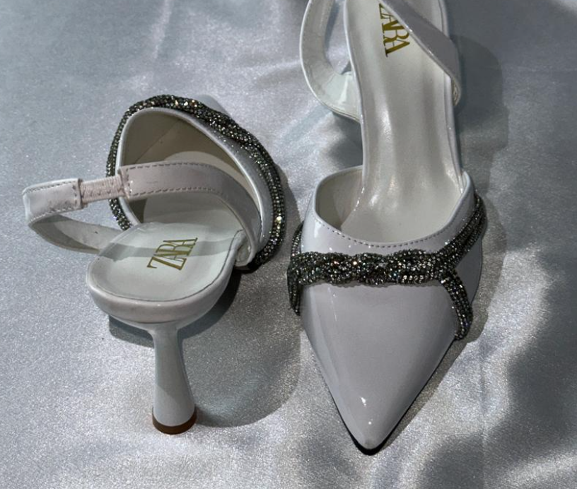 Zara White Heels