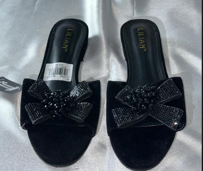 Lilian Black Slippers