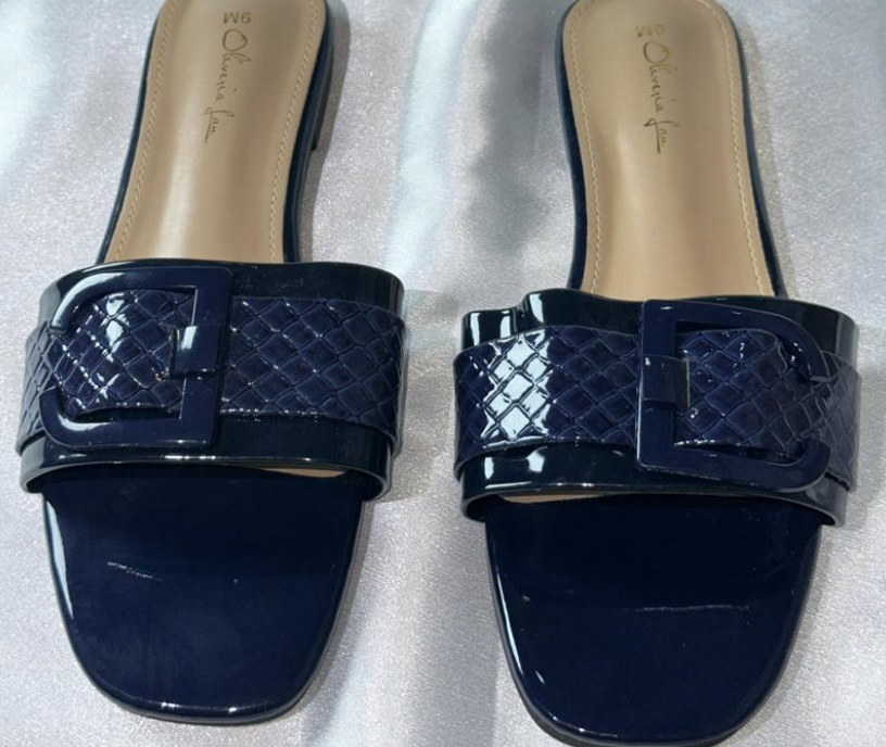 Oliveria Fan Blue Slippers