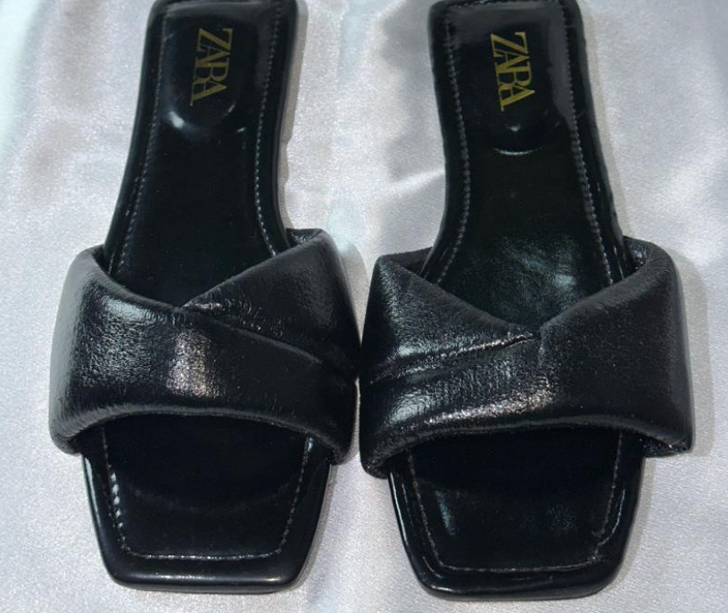 Zara Black Slippers