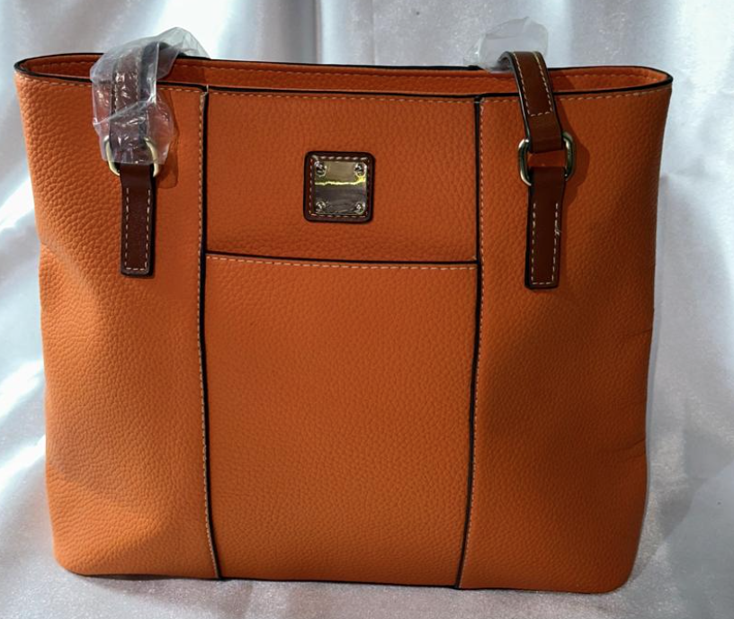 Orange Italian Leather Bag