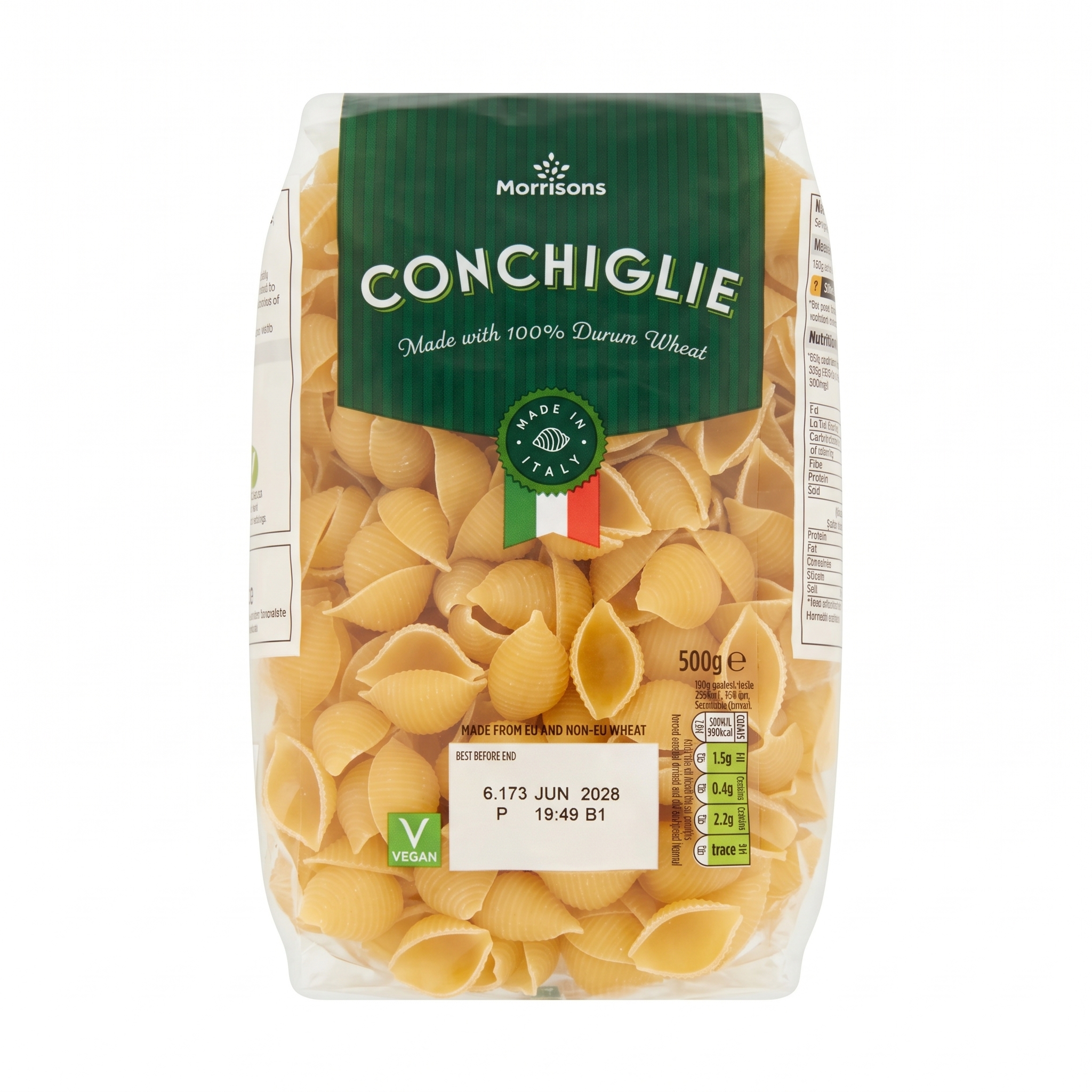 Morrisons Conchiglie (shell pasta, 500g)